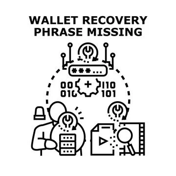 Wallet recovery phrase missing finding digital solution Иллюстрация