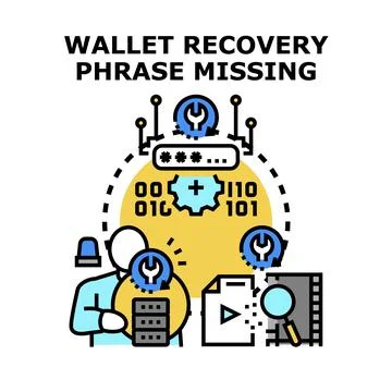 Wallet recovery phrase missing finding digital solution Иллюстрация