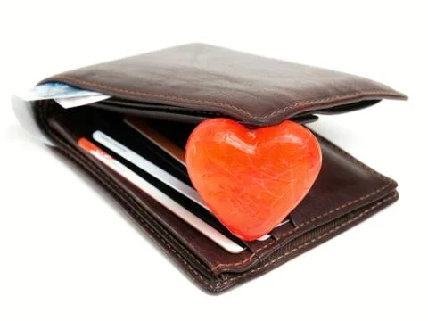Wallet romance Stock Photos