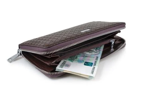 Wallet with rubles Stock Photos