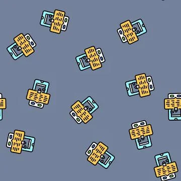 Wallet seed phrase decentralized application vector seamless pattern Stock-Illustration