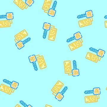 Wallet seed phrase decentralized application vector seamless pattern Stock-Illustration