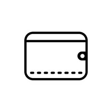 Wallet simple icon vector flat style isolated on background. Wallet simple si 스톡 일러스트