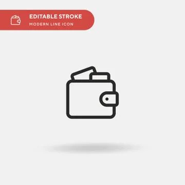 Wallet Simple vector icon. Illustration symbol design template for web mobile Stock Illustration