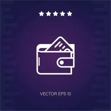 Wallet vector icon Stock Illustration