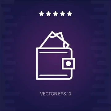 Wallet vector icon Stock Illustration