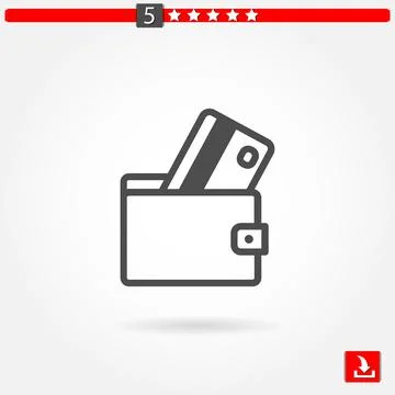 Wallet vector icon Stock Illustration