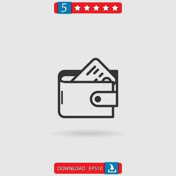Wallet vector icon Stock Illustration