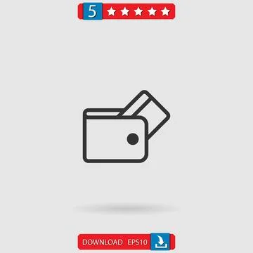 Wallet vector icon Stock Illustration