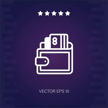 Wallet vector icon Stock Illustration