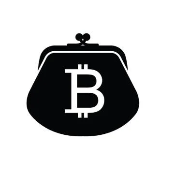Wallet  - vector icon. wallet with bitcoin sign Stock Illustration