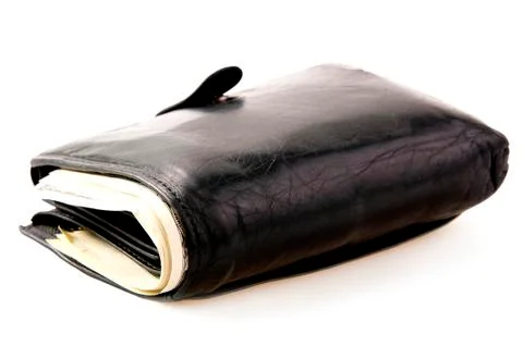 Wallet on white background Stock Photos