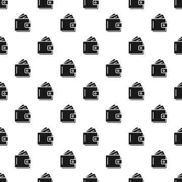 Wallets with credit cards seamless pattern economy finance Illustrazione stock