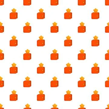 Wallets with gold stars seamless pattern for rewards イラスト素材