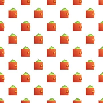 Wallets with money bills pattern financial background Illustrazione stock