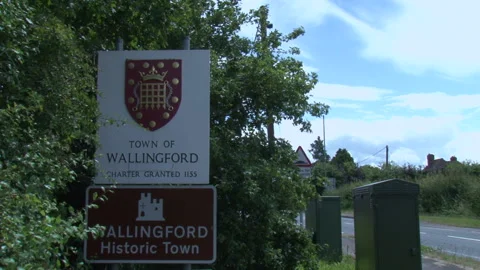 Wallingford town sign Stock Footage 155890789