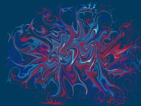 Wallpaper Abstrakt Blue Red on Blue Background Stock Illustration