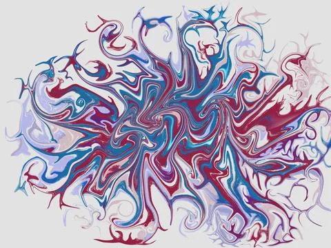 Wallpaper Abstrakt Blue Red on Withe Background Illustrazione stock