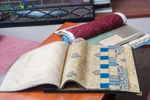 Wallpaper and fabric Stock Photos