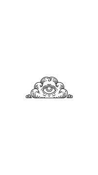 Wallpaper Android or IOS. Cloud eyes illuminati white. Stock-Illustration