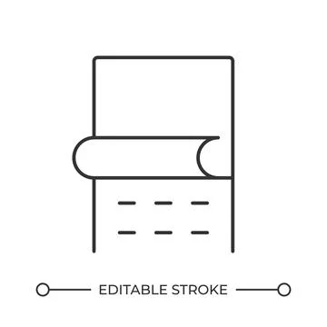 Wallpaper applying process line icon Stock Illustration