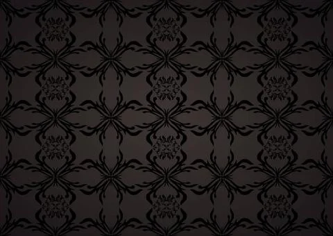 Wallpaper background gothic Gothic seamless background wallpaper in balck ... Stock Photos
