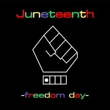 Wallpaper banner in juneteenth; Stock Illustration