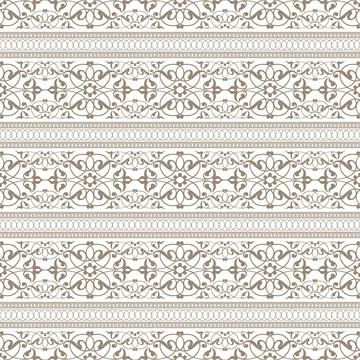 Wallpaper baroque, damask. Floral pattern. Seamless vector background. Gold Illustrazione stock