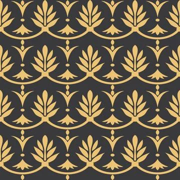 Wallpaper baroque, damask seamless vector background gold and blue ornament. Illustrazione stock