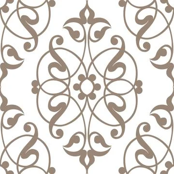 Wallpaper baroque, damask. Seamless vector ornament background. Ornate vintage  Illustrazione stock