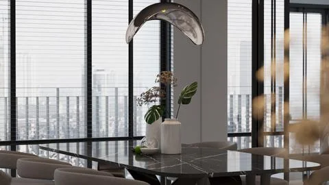 Wallpaper is captured on your dining table interior design for a better and.. Stock-Illustration