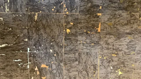Wallpaper Charcoal with Gold Background Texture Vídeos de archivo 287582790