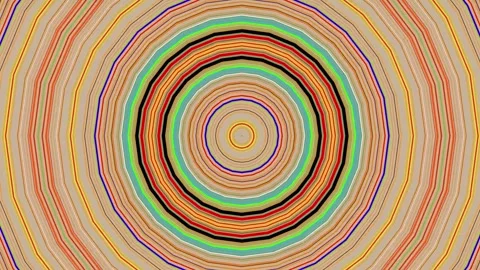 Wallpaper with circular stripes. Vídeo Stock 330456008