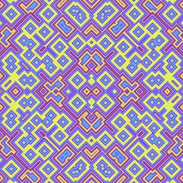 Wallpaper cubic floral seamless generated texture Stock Illustration