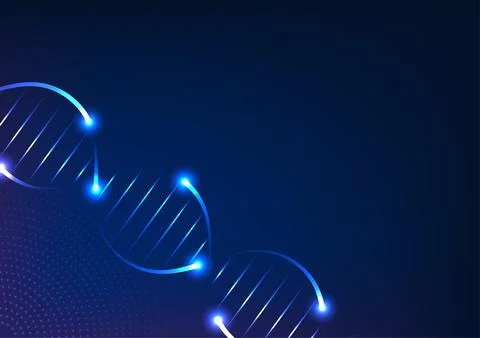 Wallpaper a dark blue showcasing the modern medical technology of DNA, reve.. Stock Illustration
