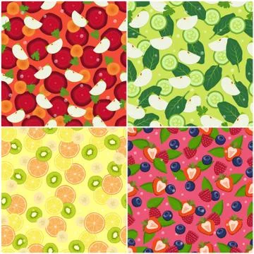 Wallpaper Design Seamless Pattern Pieces of Apple Stock Illustration