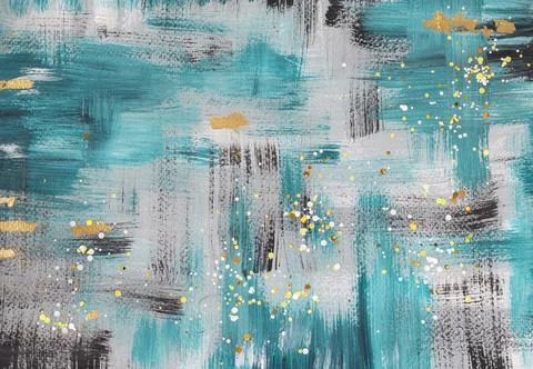 Wallpaper drawing acrylic on canvas. Creative pattern with rough strokes of blue イラスト素材