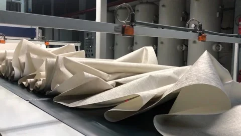 Wallpaper factory. The process of creating wallpaper. Automated wallpaper Stock Footage 203970586