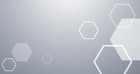 Wallpaper, hexagon and moving of shape, pattern and digital for molecule, lines Stock Footage 280223431
