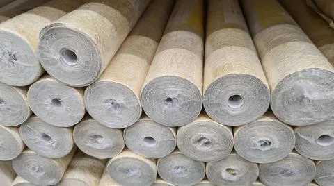 Wallpaper laid out in a stack. Stock Photos