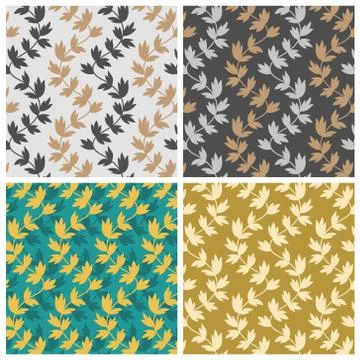 Wallpaper with leaves Stock Illustration