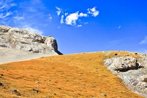 Wallpaper from mountains Stock Photos