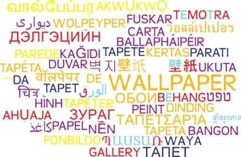 Wallpaper multilanguage wordcloud background concept Illustrazione stock
