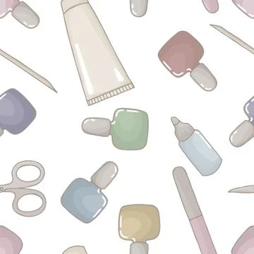 Wallpaper nail design. Stock Illustration