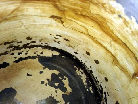 Wallpaper of old paint falling off with different elements Stock Photos