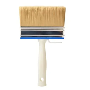 Wallpaper paste brush isolated over white. Stock Photos