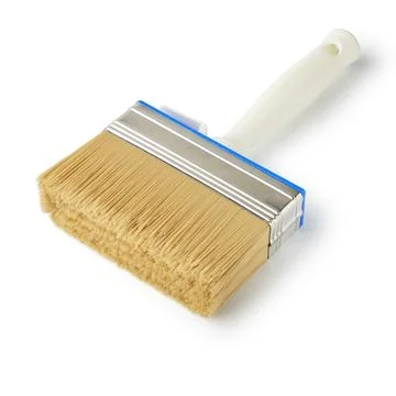 Wallpaper paste brush isolated over white. Stock Photos