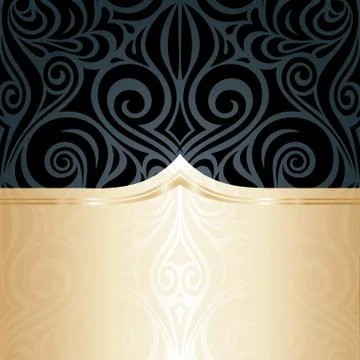 Wallpaper Pattern black Stock Illustration