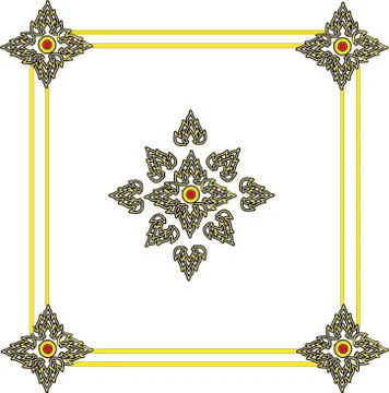 Wallpaper pattern Thailand Stock Illustration