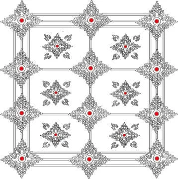 Wallpaper pattern Thailand Stock Illustration